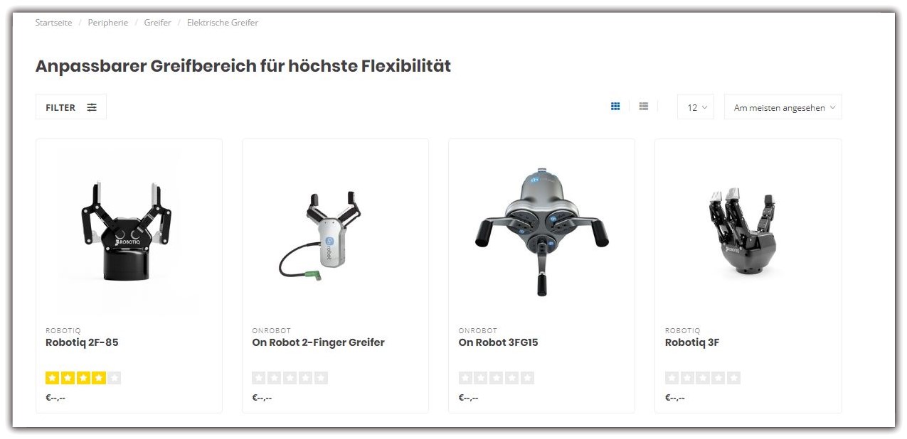 Webshop für Automation von Bachmann Engineering